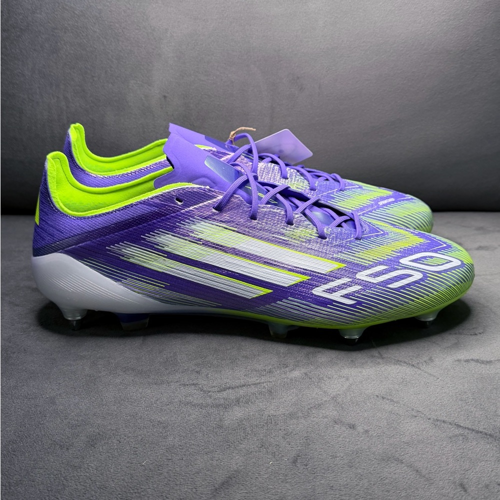 Adidas F50 Elite SG Soccer Cleats Mens Sz 8  Purple Green JH7633
